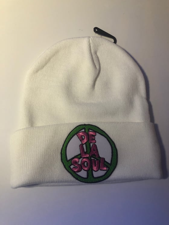 Image of De La Soul Beanie Cap (White)