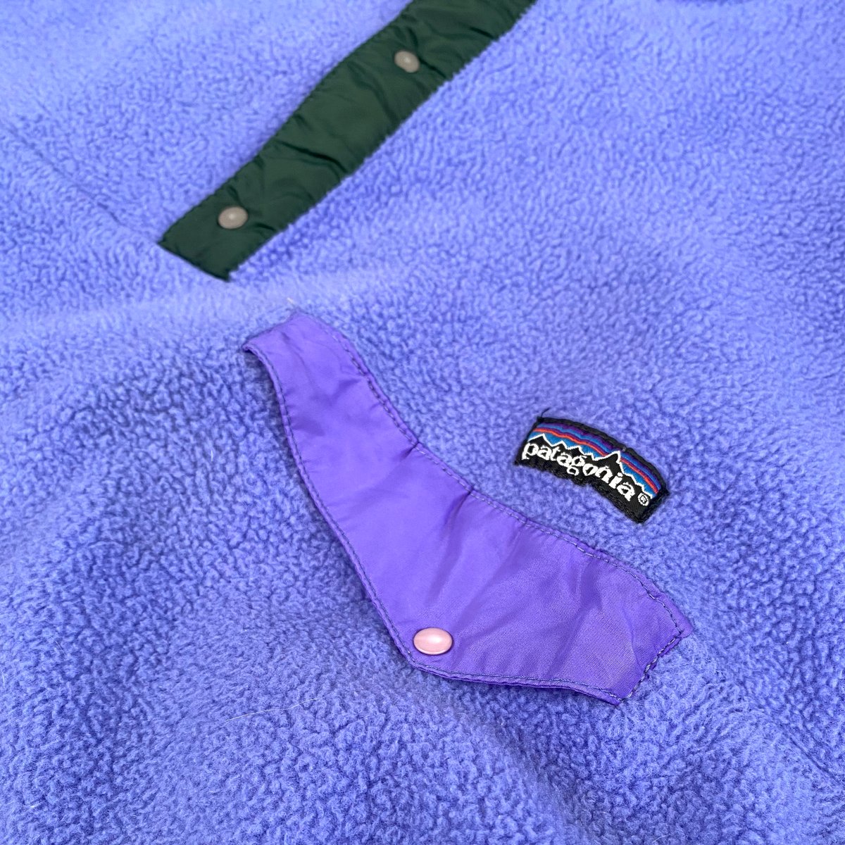 Vintage 90s 1992 Patagonia Synchilla Snap T Purple Fleece Jacket Summer '92  Made in Jamaica -  Canada