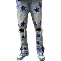 Image 1 of Snap Buttons x Blue Stars Jean