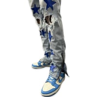 Image 2 of Snap Buttons x Blue Stars Jean