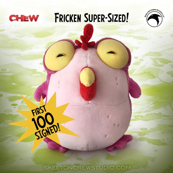 Image of CHEW: SIGNED Limited Edition Super-Sized Pink Plush Chog!