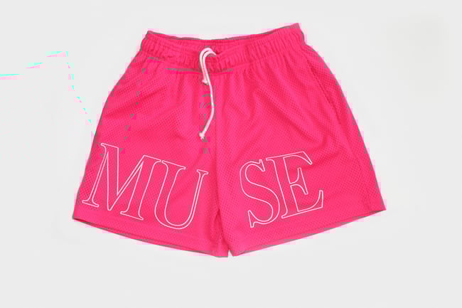 HOT PINK MESH SHORTS