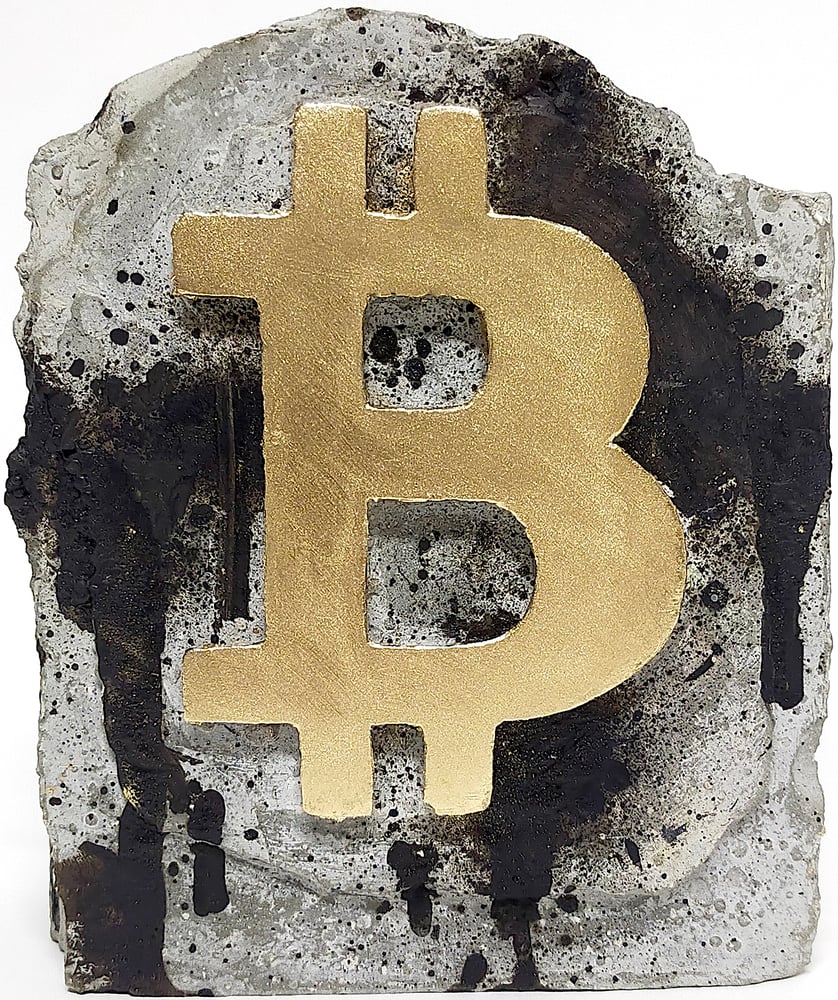 Image of BITCOIN TROPHY (3) ORIGINAL SIGNED BY ARTIST