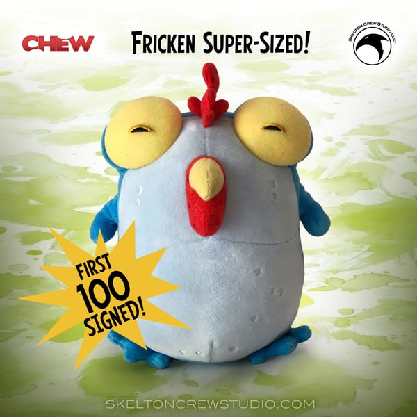 Image of CHEW: SIGNED Limited Edition Super-Sized Blue Plush Chog!