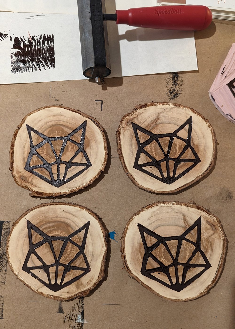 Custom Hand Made Wood Coasters (aka 'Foxy Mountain Peach Whiskey Coasters')