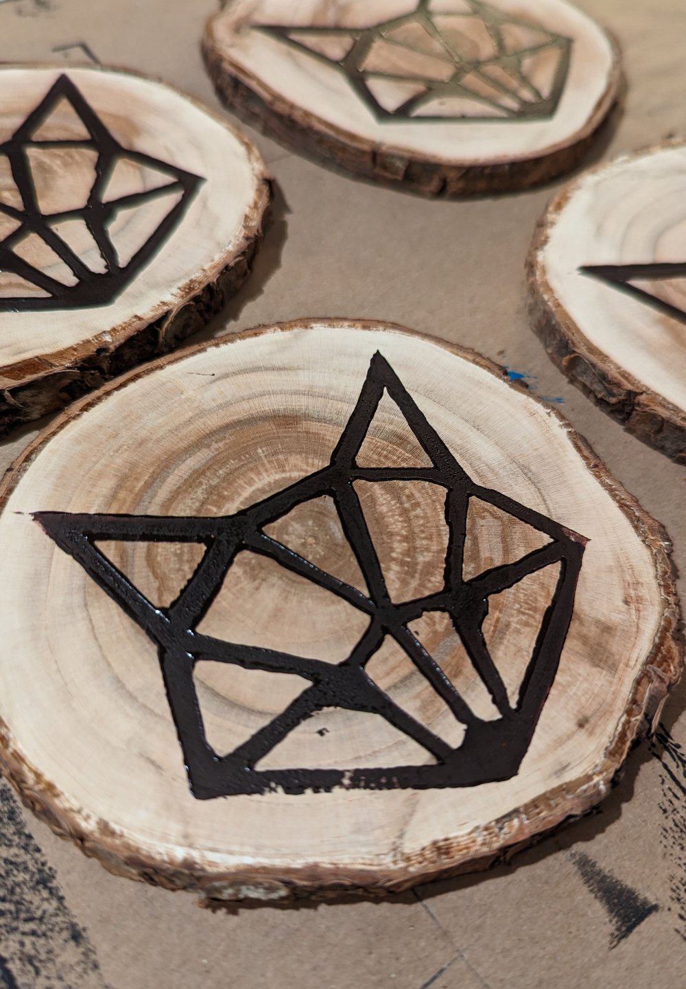 Custom Hand Made Wood Coasters (aka 'Foxy Mountain Peach Whiskey Coasters')