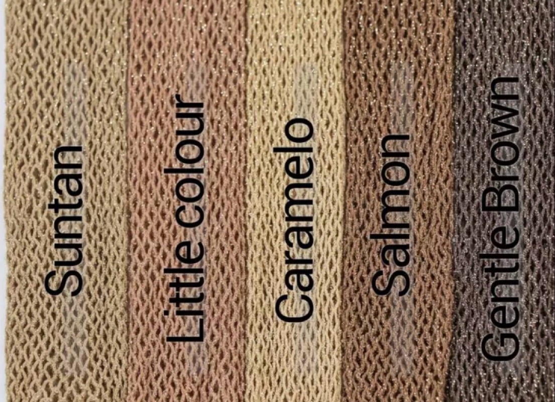 Image of Nude glitter body fishnet carnival party costume pantyhose stockings up to plus size