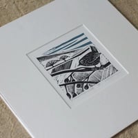 Image 1 of A moment to catch a breath original linocut