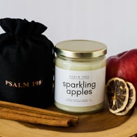 Image 1 of Sparkling Apples Natural Soy Wax  Minimalist Candle 9 oz