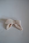 Barrettes nœuds en velours avoine