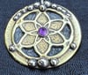 Amethyst Necklace, Seed of Life Necklace, Sacred Geometry Necklace, Artisan Necklace, One of a Kind