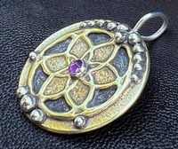 Image 3 of Amethyst Necklace, Seed of Life Necklace, Sacred Geometry Necklace, Artisan Necklace, One of a Kind