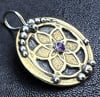 Amethyst Necklace, Seed of Life Necklace, Sacred Geometry Necklace, Artisan Necklace, One of a Kind