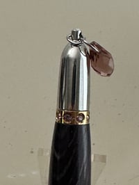 Image 2 of HAND MAKE DIVA CHARM PEN WITH WOOD BODY AND SILVER ACCENTS 1002