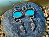 Turquoise with Pyrite Inclusions and Labradorite Earrings Set in Sterling Silver