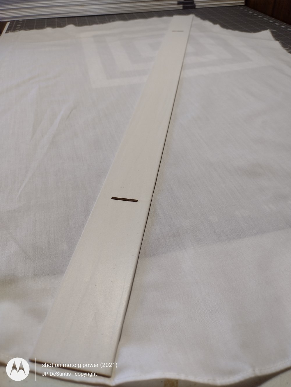 PVC flat bar strips white - 3 pack