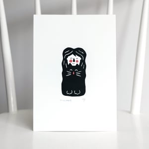 Meowment, Original Lino Art