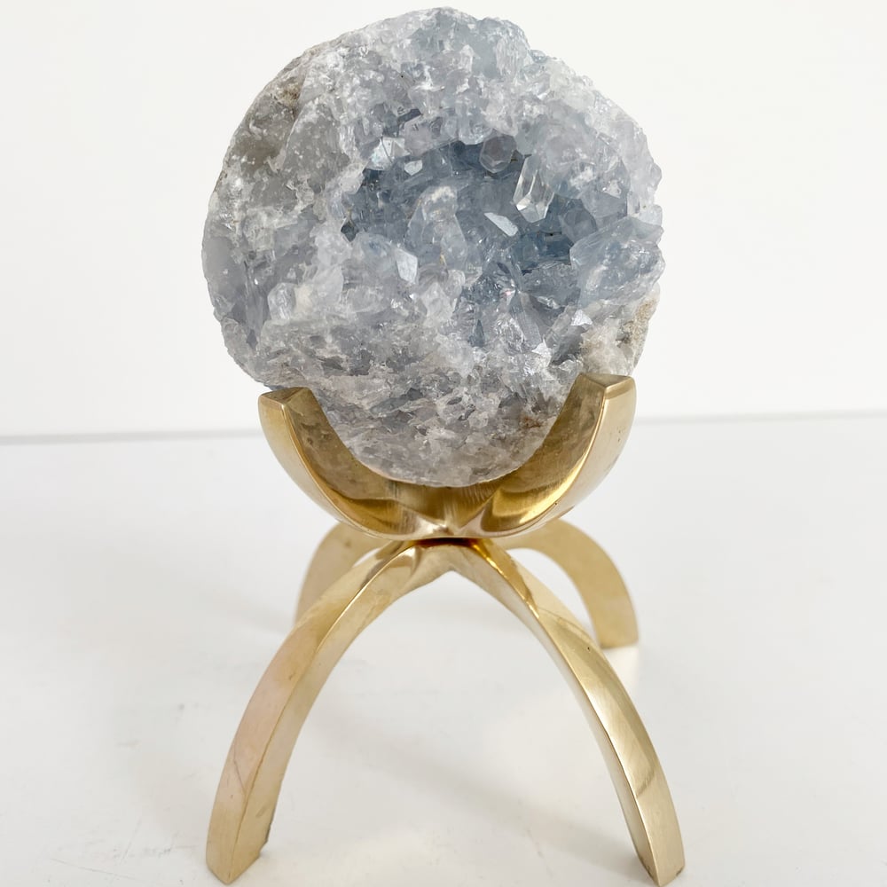 Image of Celestite no.56 + Brass Claw Stand