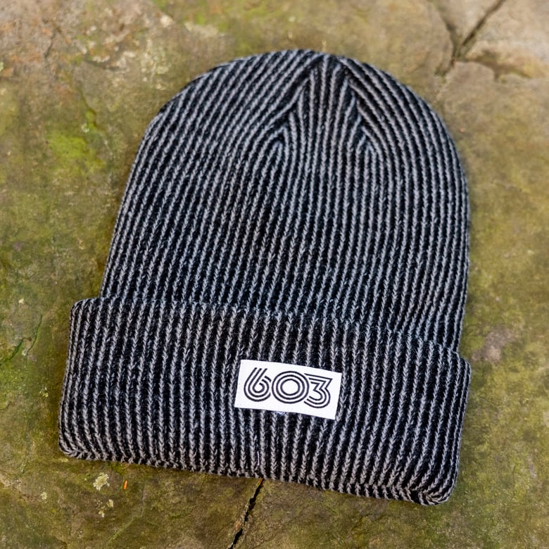 Image of Black 603 retro winter beanie 