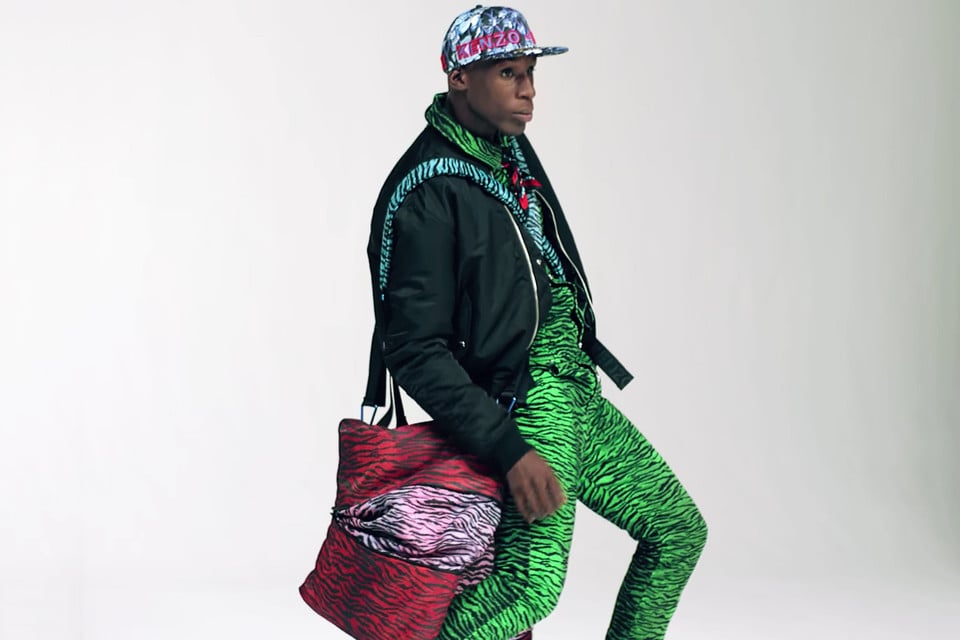 KENZO H&M GREEN ZEBRA MECHANIC JUMPSUIT L