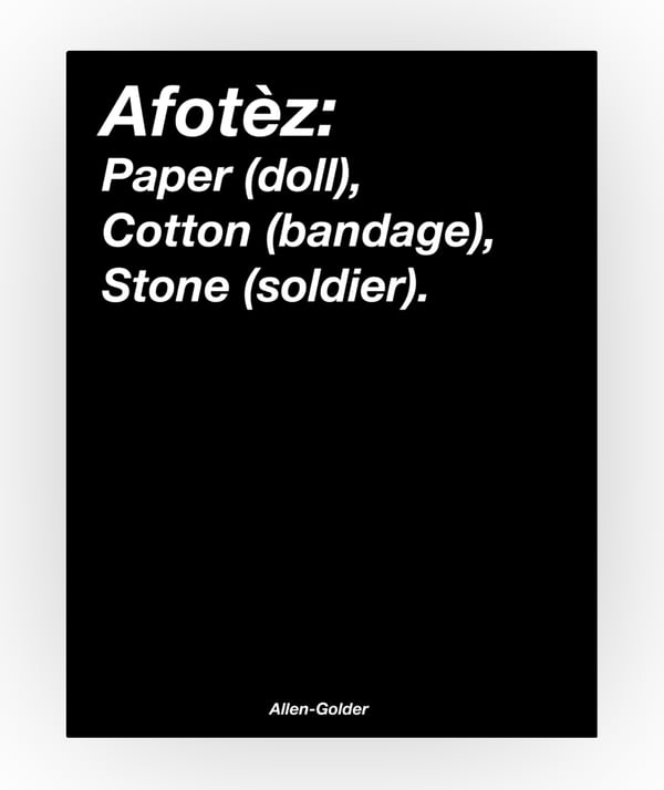 Image of Afotèz: Paper, Cotton, Stone. Book