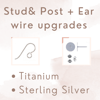Upgrade to Sterling Silver or Titanium earrings
