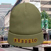 Image 3 of Buffalo Retro Metro Organic ribbed beanie