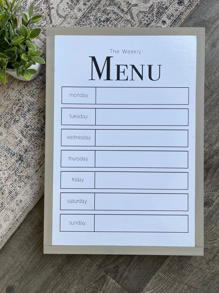 Image of Dry Erase Menu