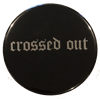 Crossed Out Black and Chrome 2.5" Button 