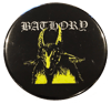 Bathory Yellow Transparency/Black and Chrome 2.5" Button