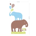 Stacked Elephants Removable Reusable Fabric Wall Decal