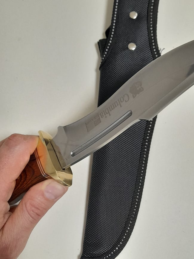 Large Bowie Fixed Knife COLUMBIA Full Tang Hunting Survival Camping