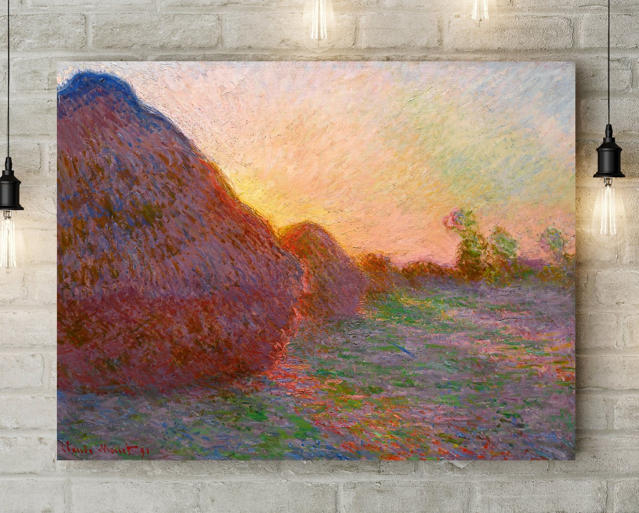 Claude Monet | Grainstacks | 1891 | Painting Poster | Wall Art Print ...