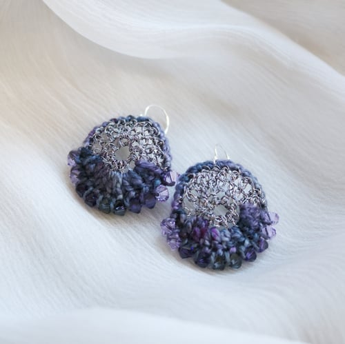 Image of MOONRISE EARRINGS - Purple Storm