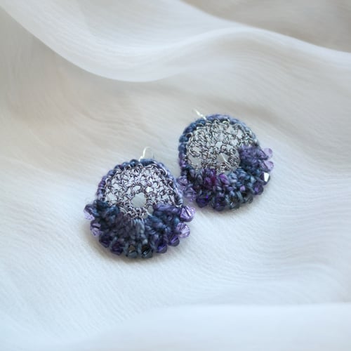 Image of MOONRISE EARRINGS - Purple Storm