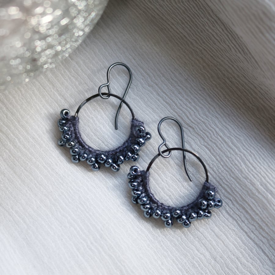 Image of SPRINKLE EARRINGS - Slate Grey