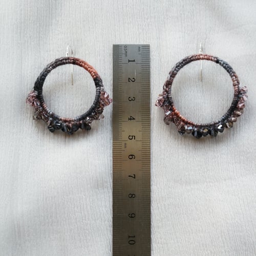 Image of STARRY HOOPS - Black rose