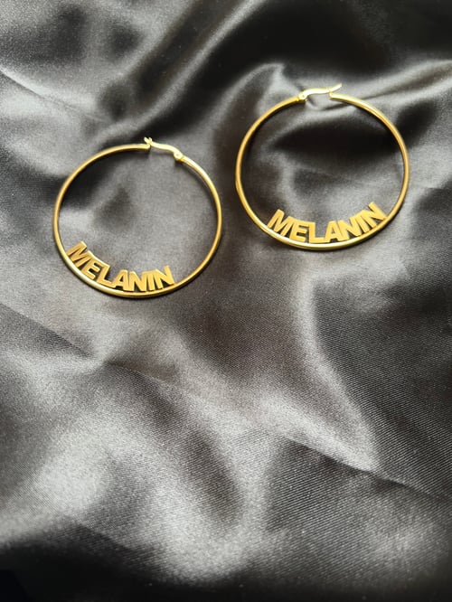 Image of MELANIN  HOOP EARRINGS 