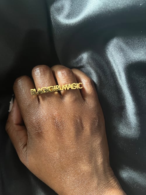 Image of BLACK GIRL MAGIC 2 FINGER  RING 