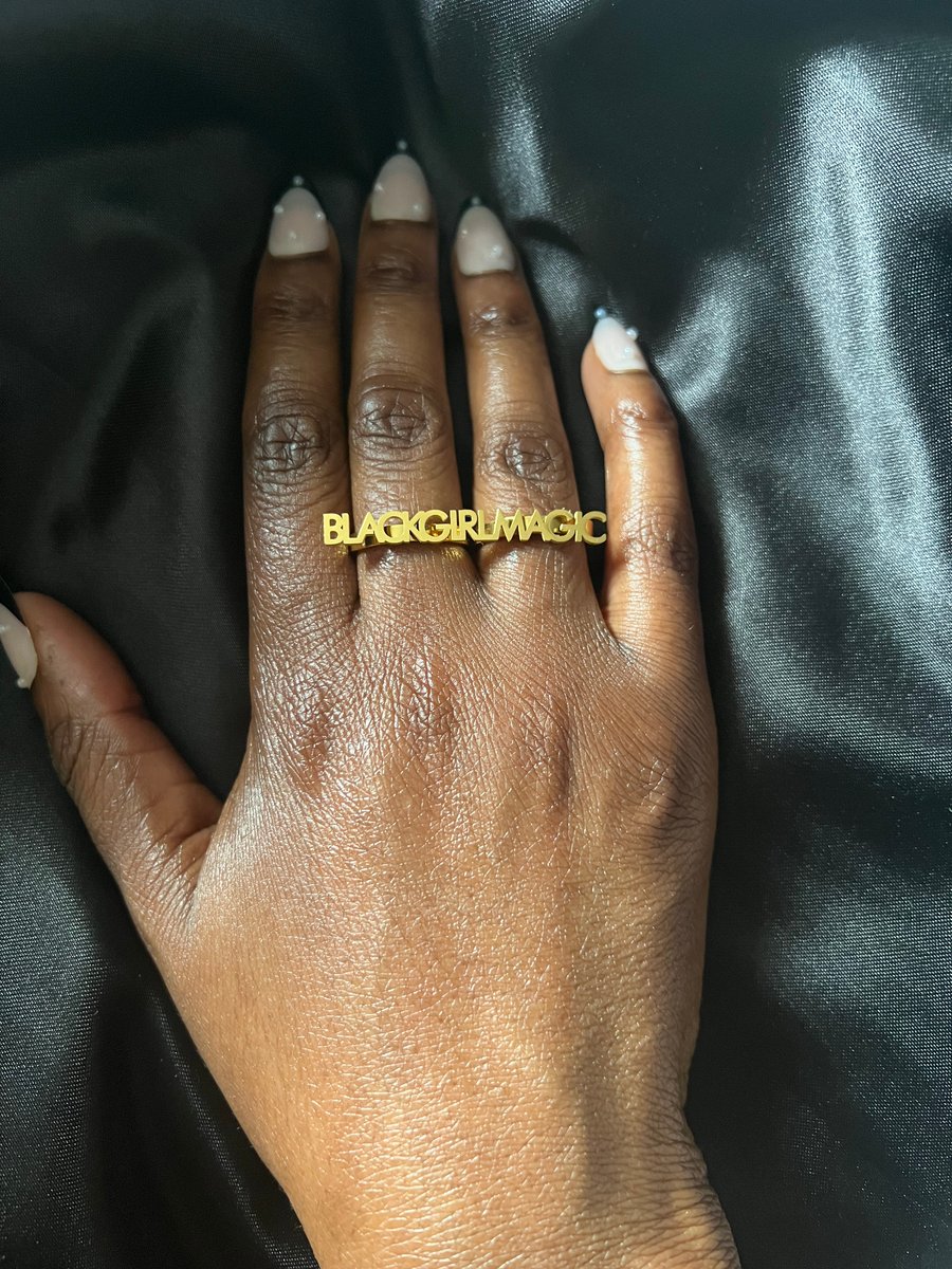 Image of BLACK GIRL MAGIC 2 FINGER  RING 