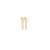 Gold oval link studs with chain
