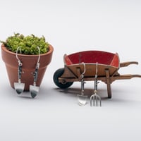 Garden trowel and fork earrings