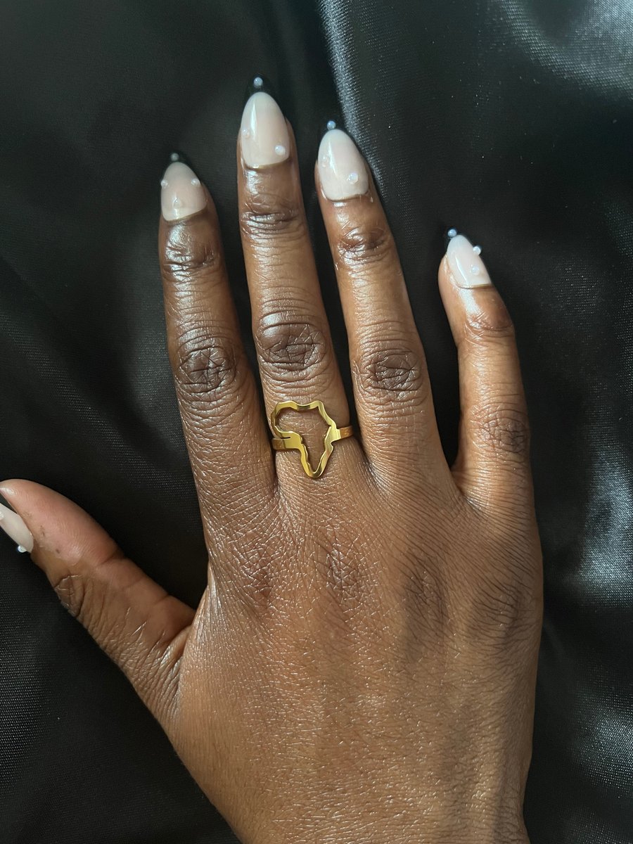 Image of Africa map ring 