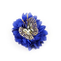 BROCHE SACHI   BLEU ELECTRIC