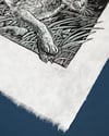 Wild Hare Woodcut Print