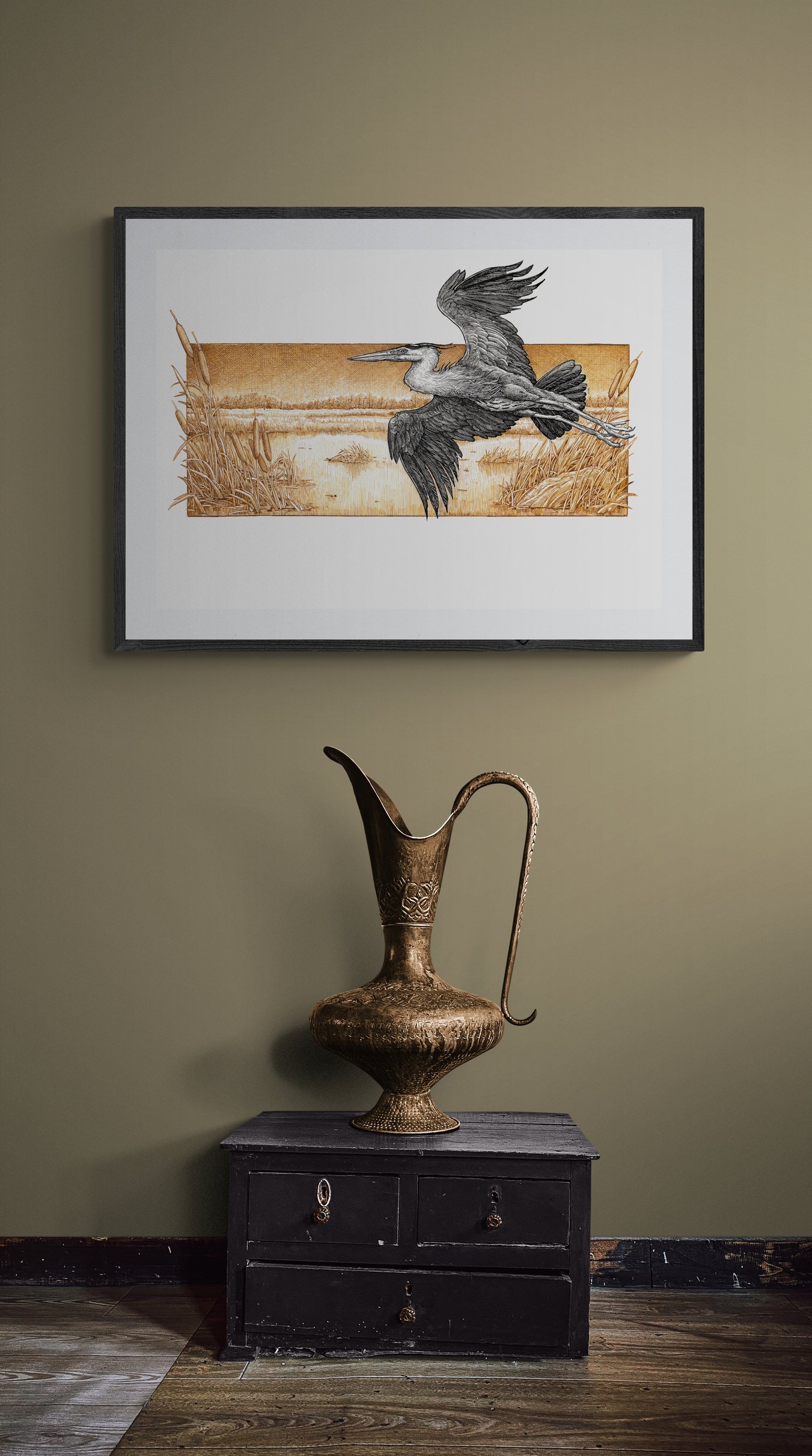 In a Misty Marsh Limited Edition Giclée Print