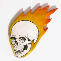 Flaming Skull Coaster