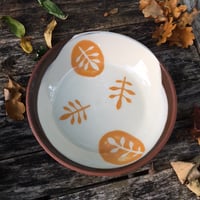 Image 1 of Autumn Leaf Bowls - warm orange