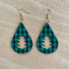 Flannel Tree Earrings 