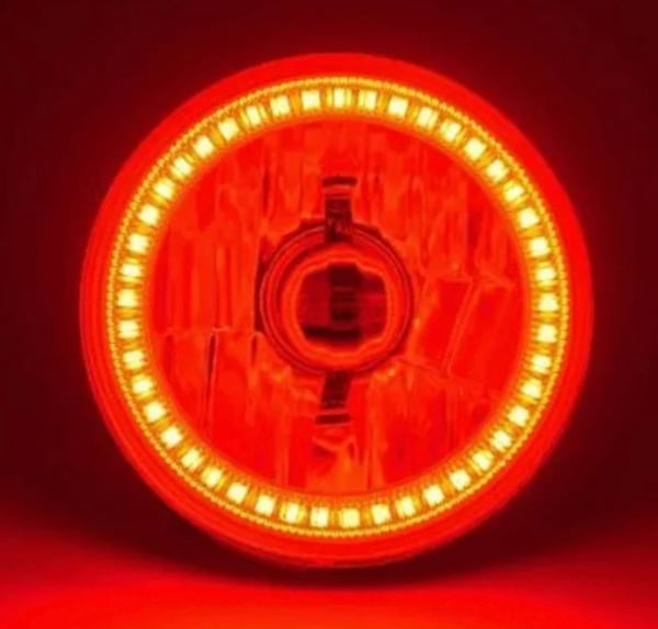 Image of #Octane 7" ROUND RED SMD HALO (PAIR)
